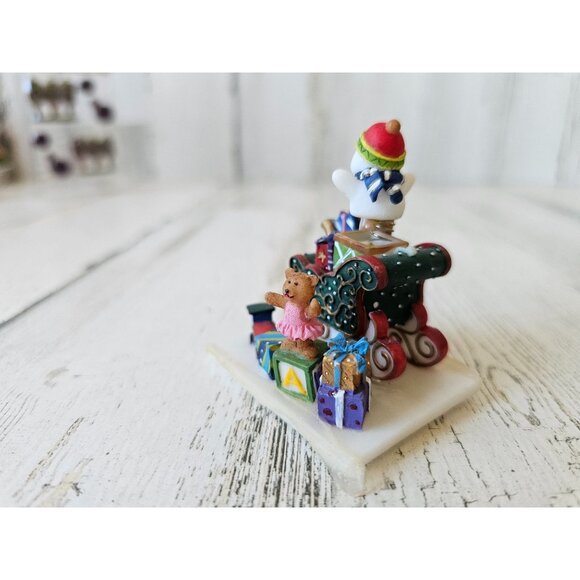 Owell? Toys sleigh snowman village accessory people bobble - Picture 3 of 9
